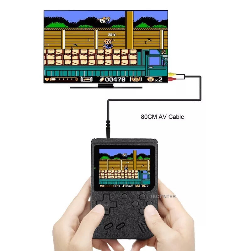 Retro Portable Mini Handheld Video Game Console 8-Bit 3.0 Inch Color LCD Kids Color Game Player Built-in 500 games