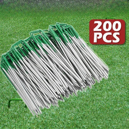 Primeturf Synthetic Artificial Grass Pins Fake Lawn Turf Weed Mat U Pegs Weedmat