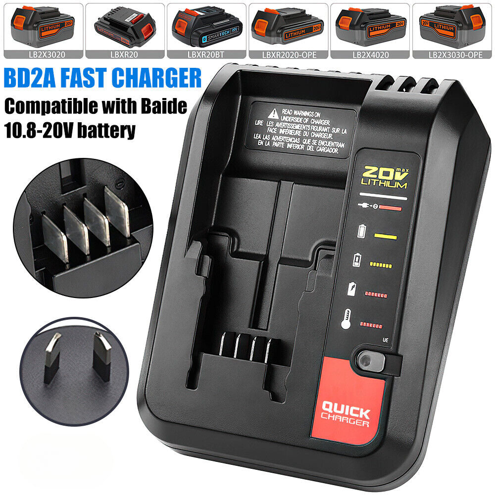 Battery Charger For Black & Decker BL2018 BL4018-XE Lithium-Ion BL1518