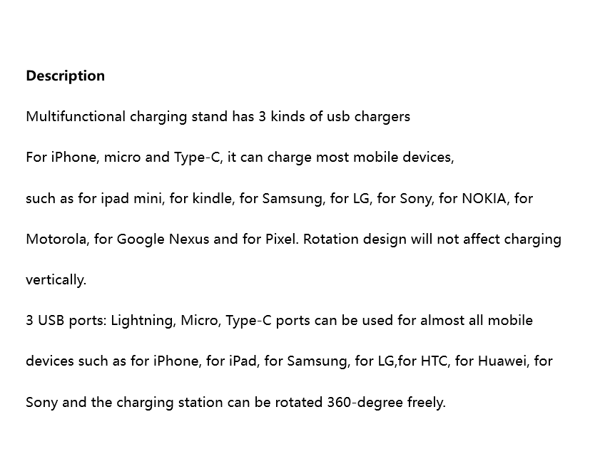 4 in 1 Wireless Charger Fast Charging Dock Stand For Iphone Samsung Phone