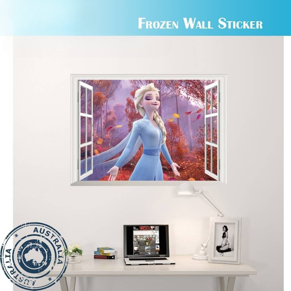 3D Disney Frozen Elsa Princess Wall Sticker Removable Kid Girl Room Decal