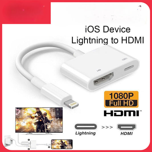 HDMI Digital TV AV Adapter Cable to Adapter For iPad iPod iPhone Series HD 1080P