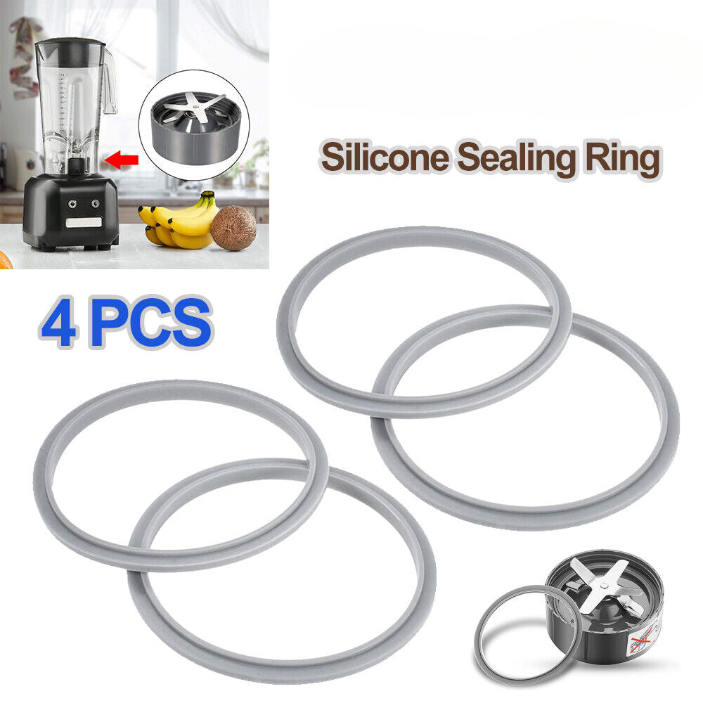 4X For Nutribullet Grey Gasket Seal Ring Suits 900W Blade Cups Rubber Ring New