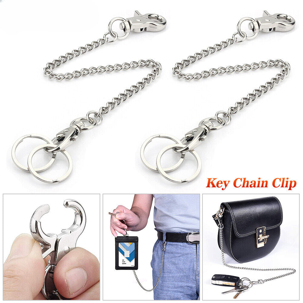 Silver Mental Key Chain Clip Pants Jeans Hip hop Biker Wallet Chain Belt Jewelry