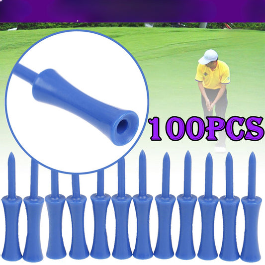 100PCS/Set Plastic Step Down Golf Tees Height Control Blue Color 68mm