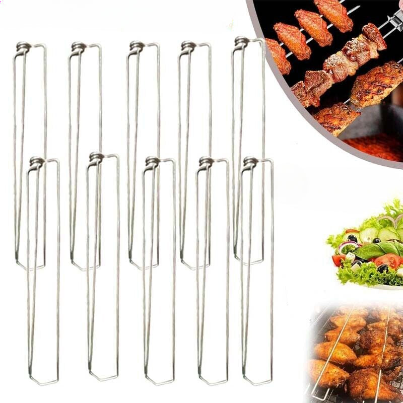 5x Chicken Wing BBQ Fork,Metal BBQ Grilling Fork,Chicken Wing Grilling Rails