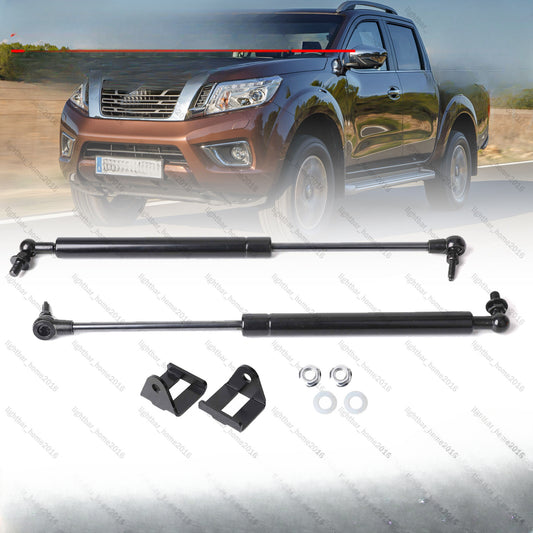 2X Front Bonnet Lift Support Gas Struts fOR Nissan Navara NP300 D22 D23 2005-18