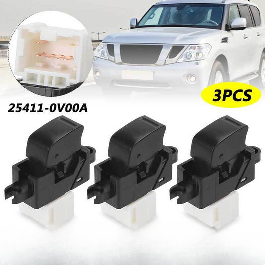 3Pcs ELectric Window Switch Passenger Side For NISSAN PATROL GU Y61 1997-2012