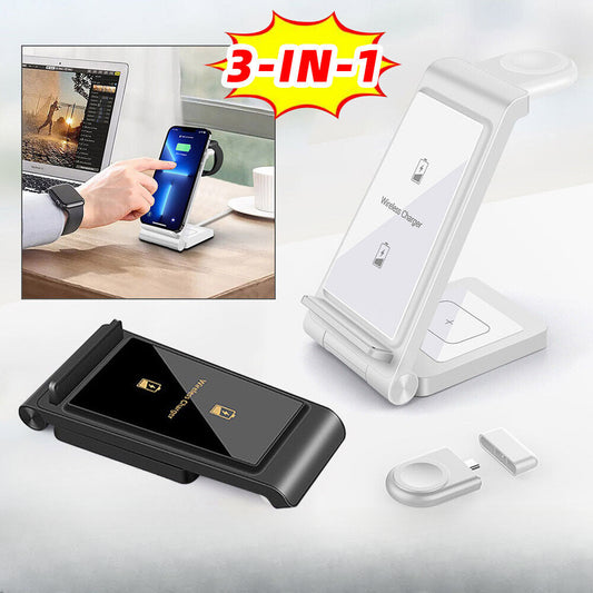 3 in 1 Wireless Charger Fast Charging Dock Fit For Android Samsung Mobile Phones