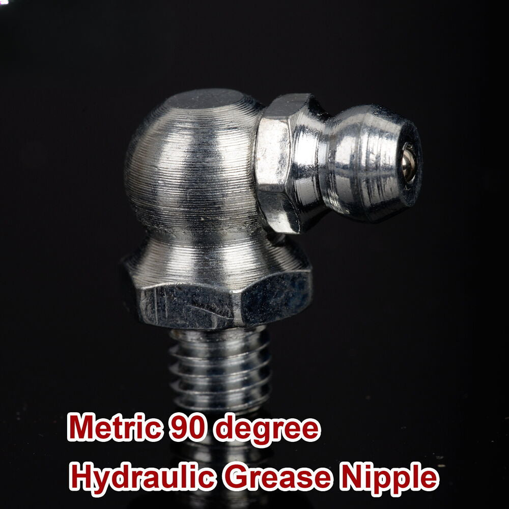 50X Hydraulic Grease Nipple Metric Assortment Mechanical Lubricant M8 M10 Kit