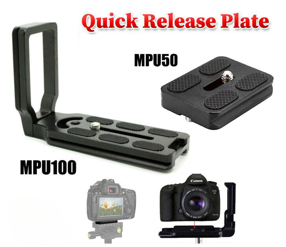 Universal L-Bracket Quick Release Plate for DSLR Camera Arca Swiss Tripod