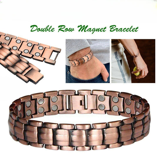 Double Strong Bracelet Healing Therapy For Men Arthritis Pain Relief #T