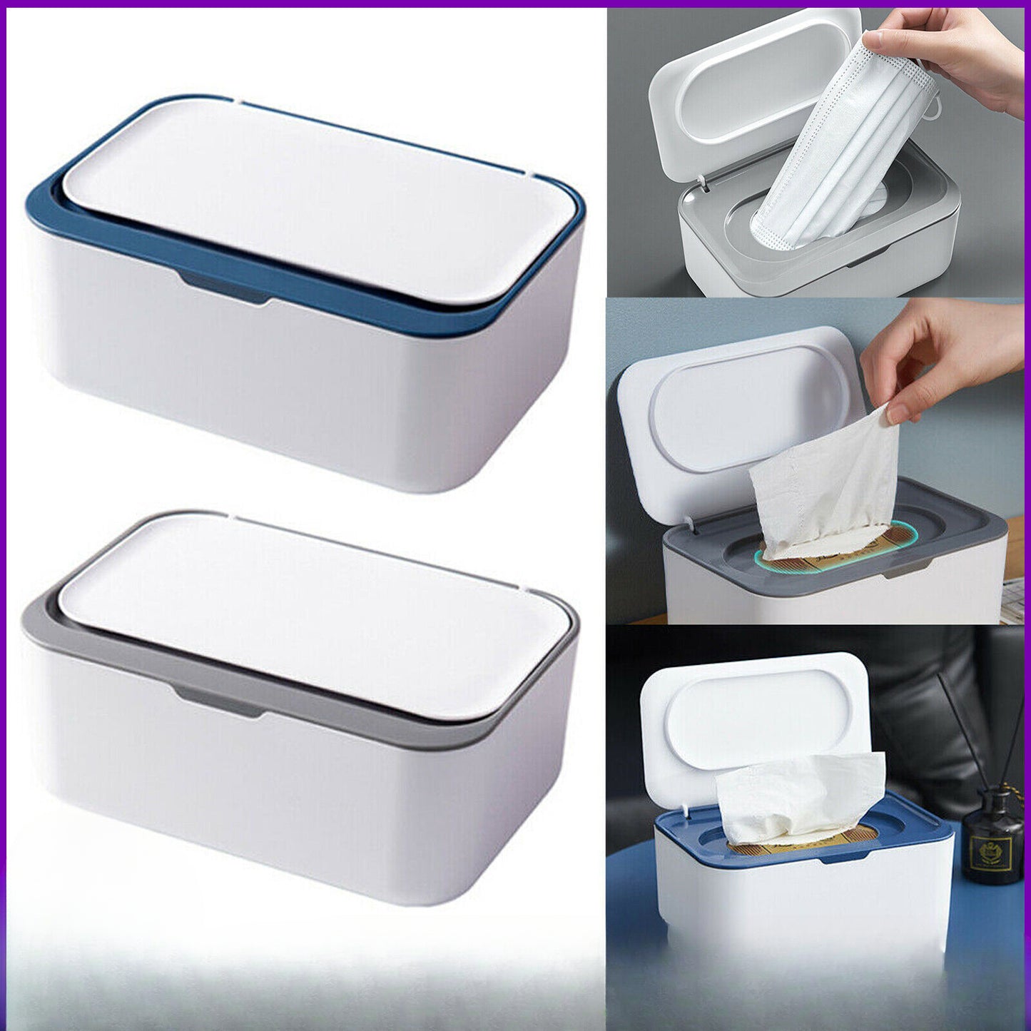 Wipes Dispenser Box Wet Baby Wipes Tissue Storage Case Holder With Lid Supplies