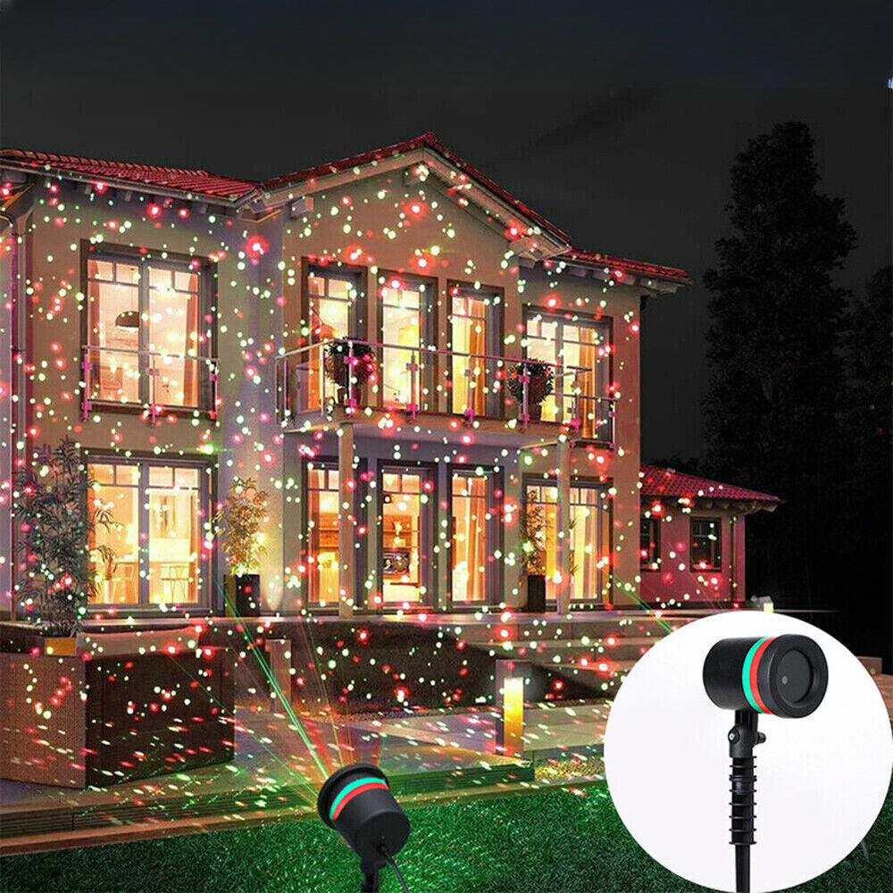 Waterproof Outdoor Projector Christmas Lights Laser Projection Light Xmas Lamps