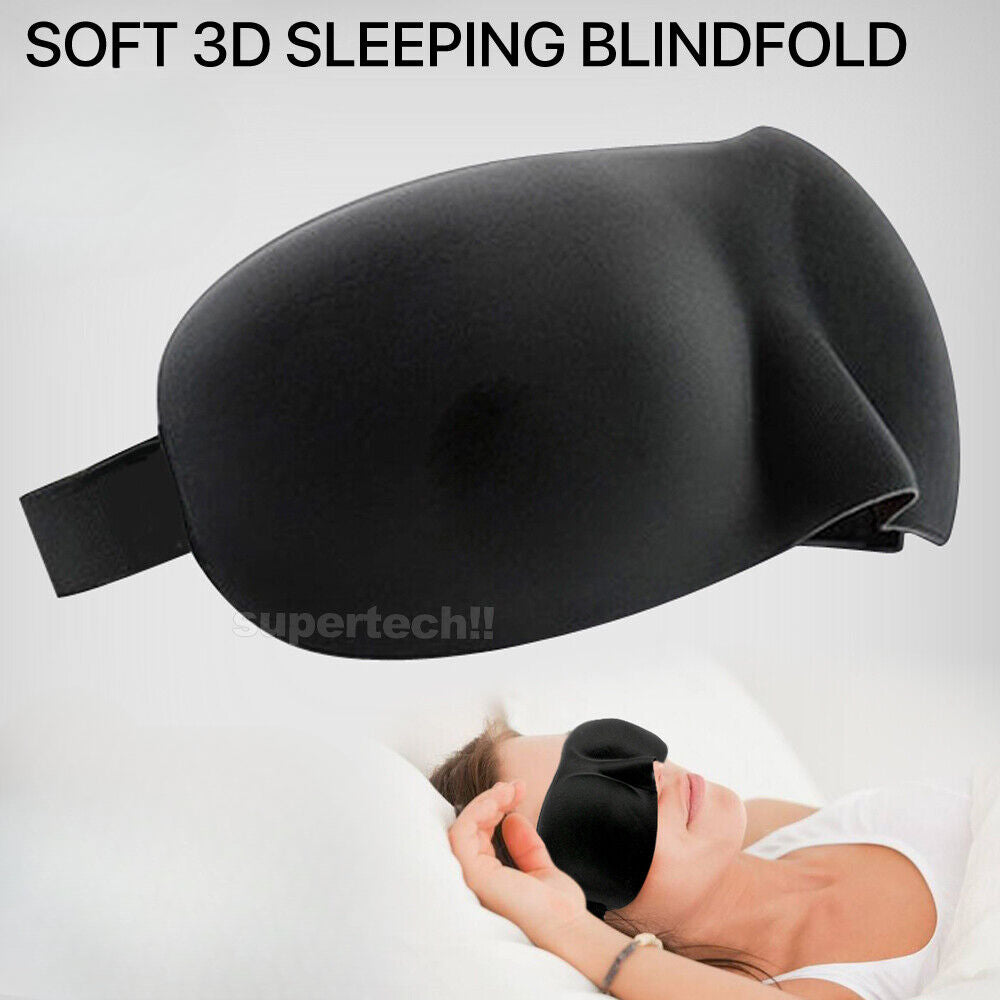 Travel Sleep Eye Mask Soft Memory Foam Padded Shade Cover Sleeping Blindfold