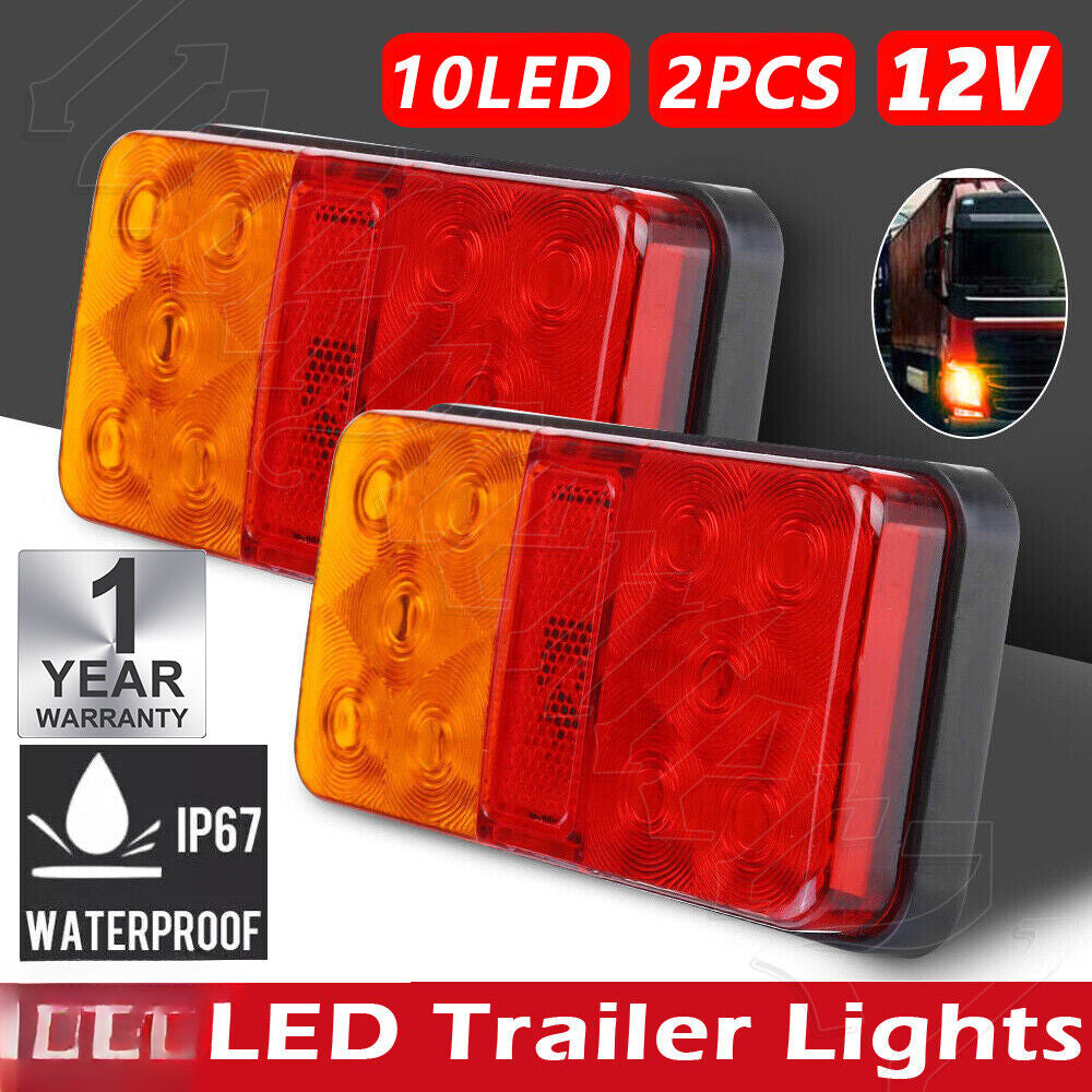 LED TRAILER TAIL LIGHTS TRUCK CARAVAN UTE BOAT Light SCREW Waterproof IP67