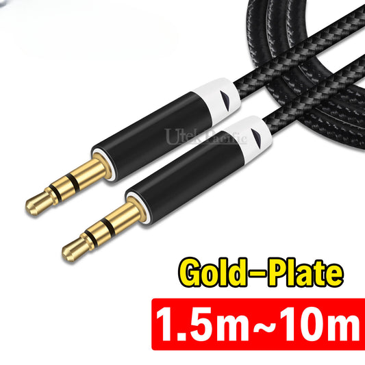 3.5mm AUX Cable Stereo Audio Extension Male to Male Auxiliary 1.5M 3M 5M 10M