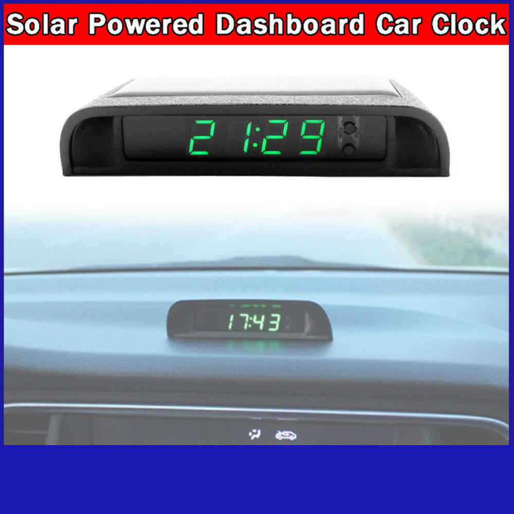 Solar Powered Dashboard Car Clock High Temperature Resistant Digital Display