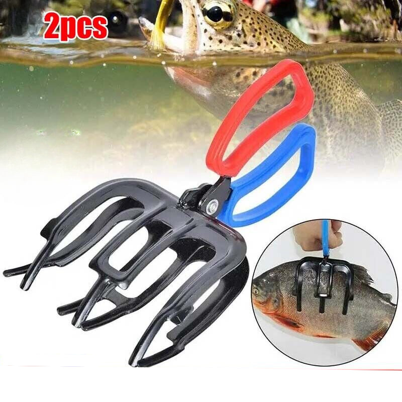 2x Ergonomic Fishing Pliers Durable Metal Fish Gripper with Anti-slip Handle