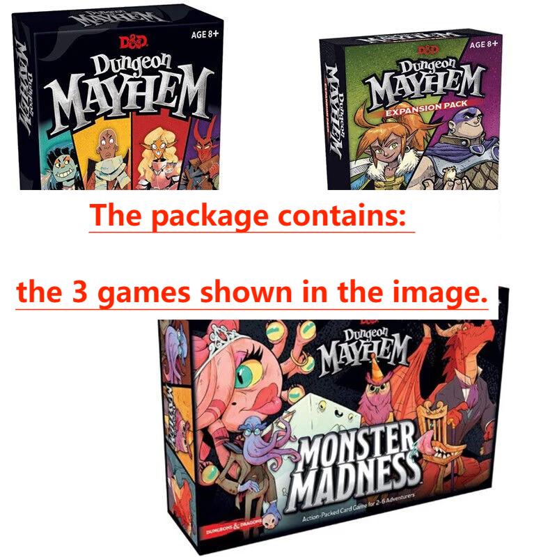 3x Dungeon Mayhem Monster Madness Card Game Family Board Game