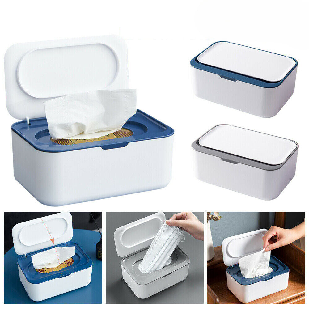 Wipes Dispenser Box Wet Baby Wipes Tissue Storage Case Holder With Lid Supplies