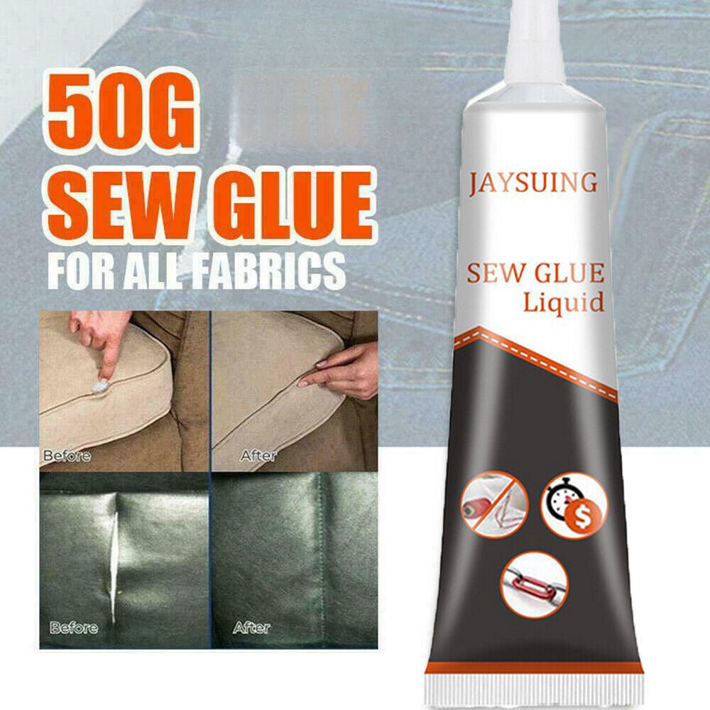 50ml Fabric Glue Permanent Waterproof Sew Glue Sewing Solution for Stitching