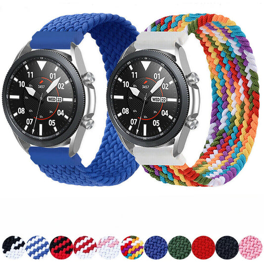 For Samsung Galaxy Watch 7 6 5 4 40 44mm Solo Loop Band Braided Elastic Strap