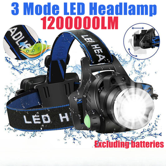 USB Rechargeable T6 LED Headlamp Head Torch Light Lamp Outdoor Camping Fishing