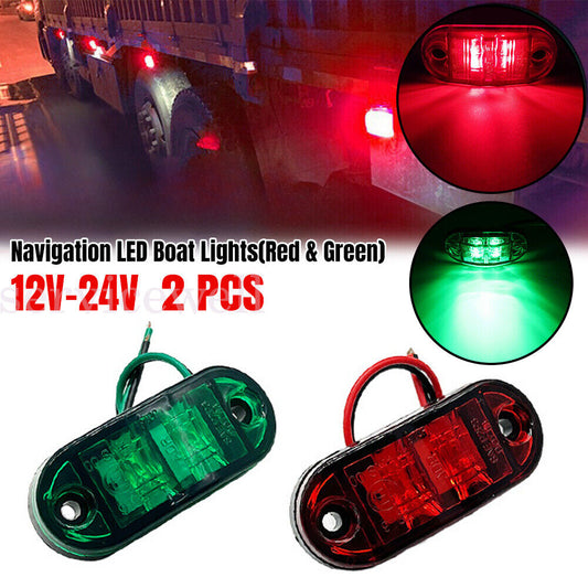 LED Signal Nav Navigation Lights Strip Port Starboard Marine Boat Red & Green