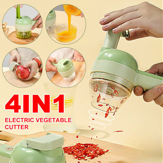 4In1 Handheld Electric Vegetable Slicer Assist Fruit Cutter Multifunction Tool