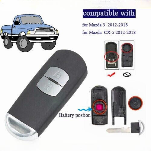 Smart Remote Key Shell Fob for Mazda CX5 2012 2013 2014 2015 2016-2018 2 Button