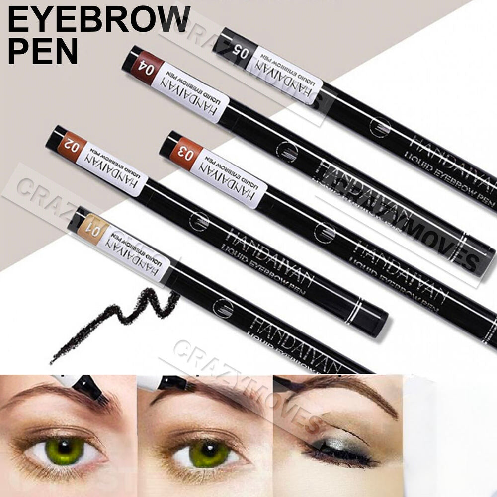 New Microblading Tattoo Eyebrow Ink Pen Eye Brow Pencil Brow Enhancer Stencil