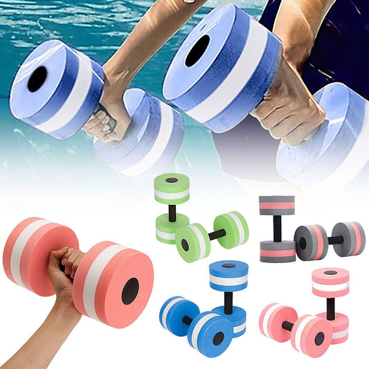 Water Aquatic Barbell Aerobics Dumbbell Pool Aqua Exercise Fitness EVA AT