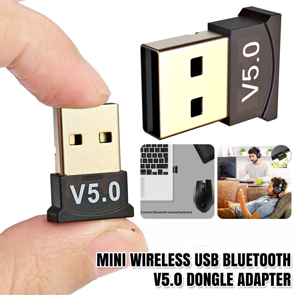 USB Mini Wireless Bluetooth V5.0 Dongle Adapter Receiver PC Win 7 8 10 XP VISTA