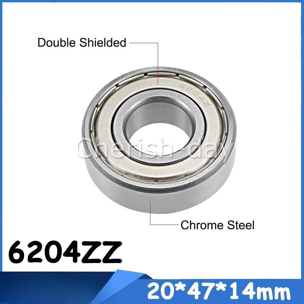 Bearings 6204ZZ Metal Shielded Deep Grooved Radial Ball Bearing 20X47X14mm HOT