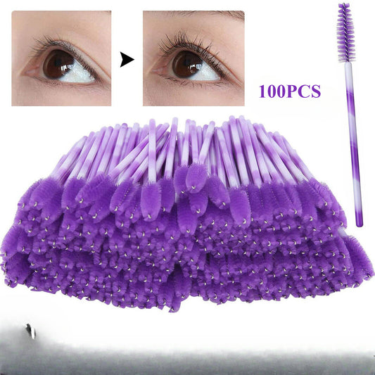 100Pcs Disposable Mascara Wands Eyelash Brushes Applicator Lash Extension Brush