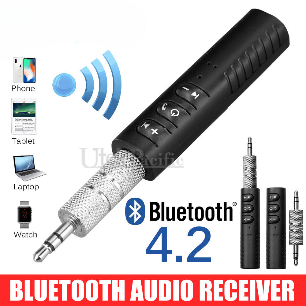 Wireless Bluetooth 3.5mm AUX Audio Music Receiver Stereo Home Car Transmitter