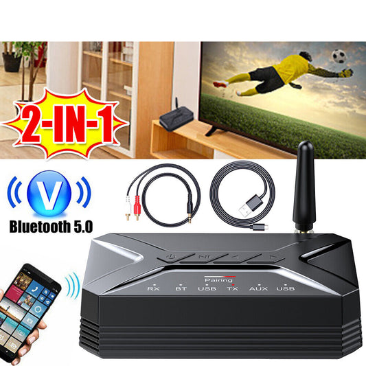 3.5mm Wireless Bluetooth Receiver Transmitter Music Audio HiFi Adapter Home PC