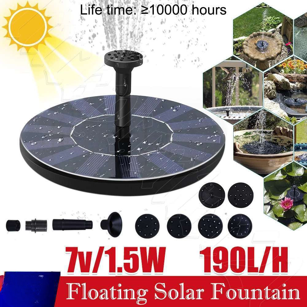 Solar Pond Pump Garden Water Fountain Pool Decoration Floating Powered Water