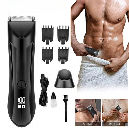 Hair Trimmer Shaver Groomer Balls Body Groin Pubic Mens Manscaper Waterproof