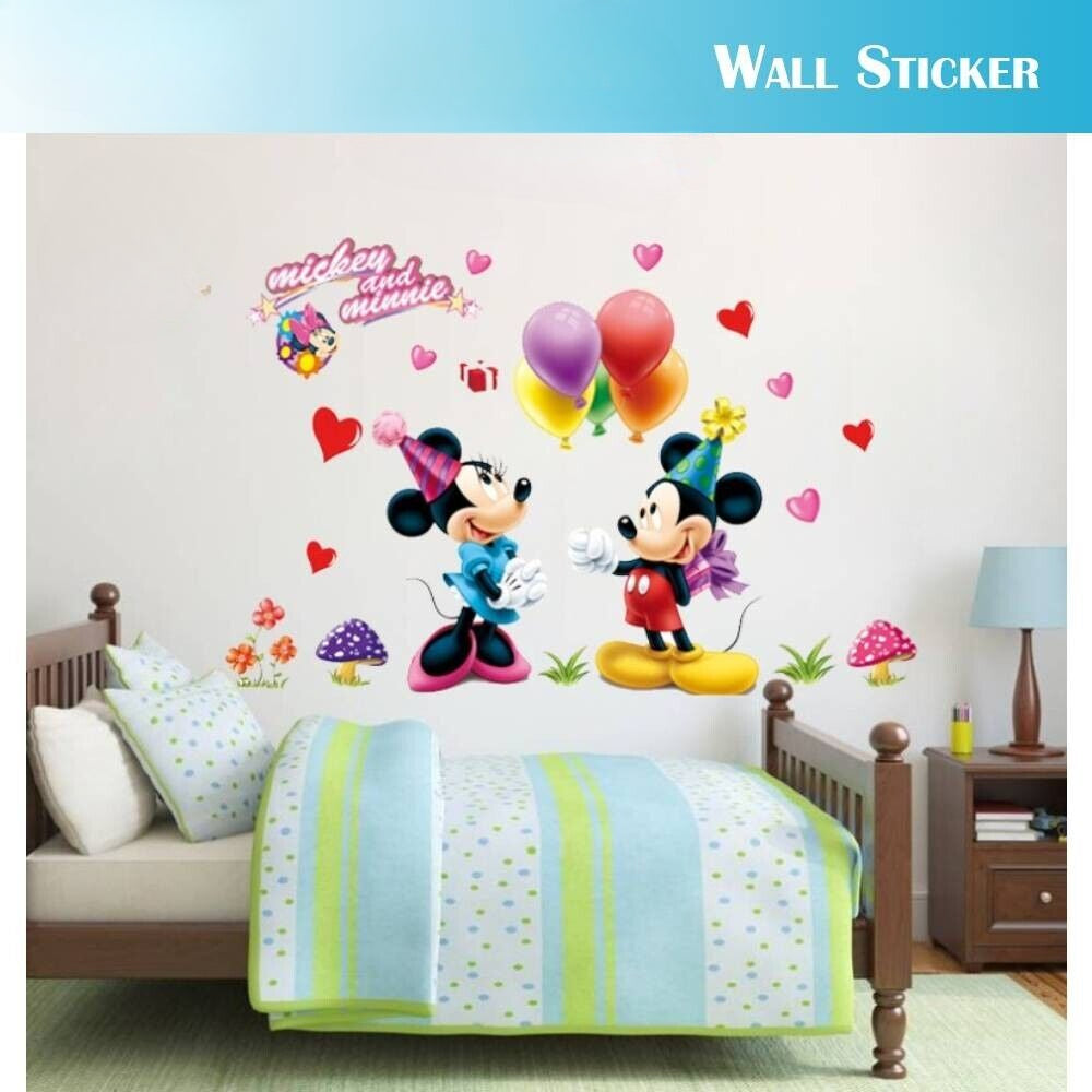 Wall Stickers Removable Mickey Mouse Kids Nursery Decal Picture Art Bedroom