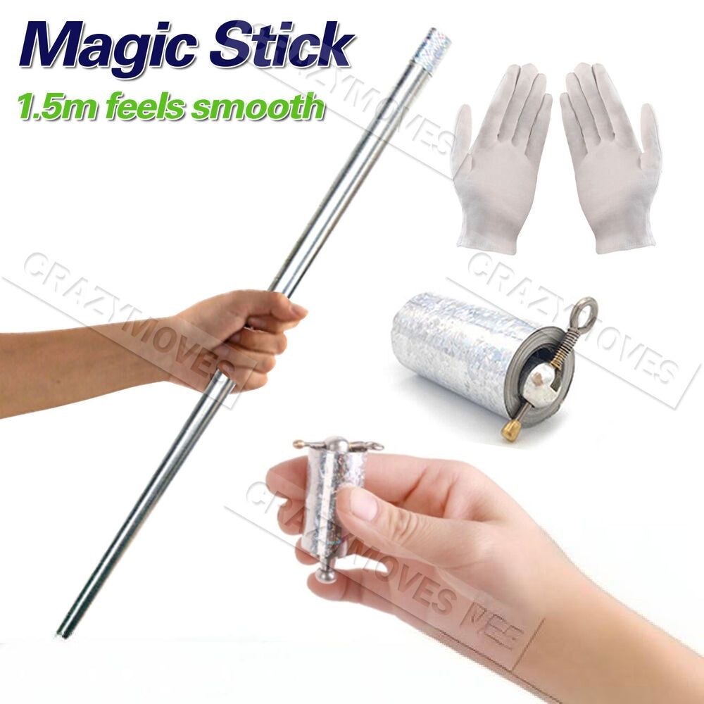 1.5M Portable Magic Pocket Metal Stick Arts Telescopic Rod Wand Trick VIC