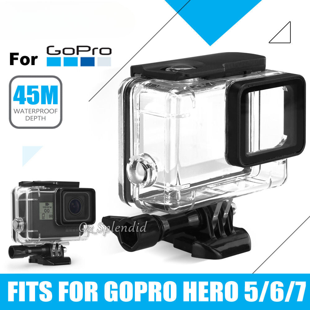 Waterproof Diving Black Camera Accessories 45m Housing Case For GoPro Hero 7 6 5