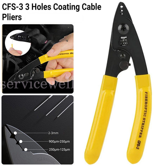 3-Hole Professional Fibre Optic Stripper Fiber Optic Stripper stripping pliers