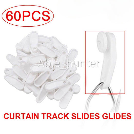 Replacement CURTAIN TRACK SLIDES GLIDES x 60 Universal Runners Slide Glider Rail