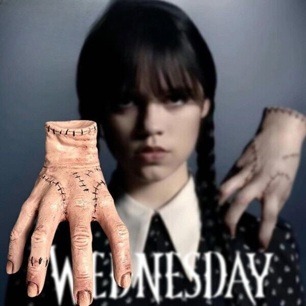 Wednesday Addams Family Thing Hand Cosplay Halloween Latex Resin Figurine Decor