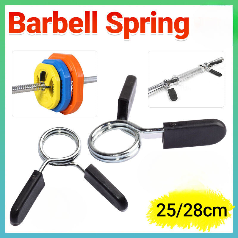 2x Clips Dumbbell Gym Weight Bar Collar Spring Standard Barbell Lock Clamp