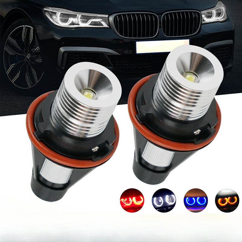 2x Angel Eyes LED Halo Ring Light Bulbs Error Free For BMW X5 E39 E53 E60 E61 E63