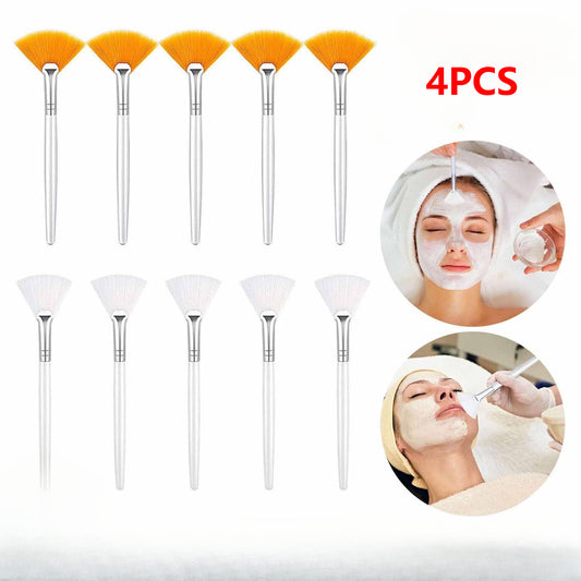 4PCS Women Facial Brushes Fan Mask Brush Soft Brushes Cosmetic Makeup Tools