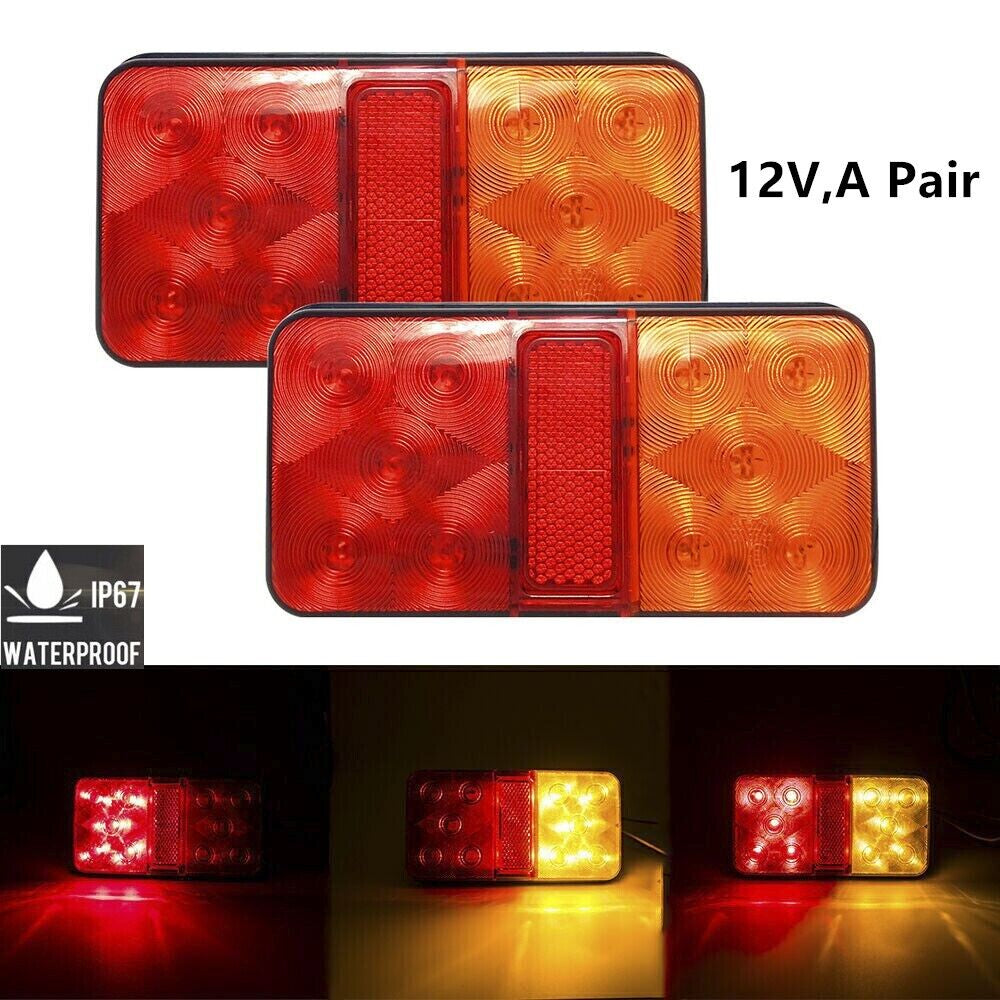 LED TRAILER TAIL LIGHTS TRUCK CARAVAN UTE BOAT LIGHT SCREW Waterproof IP67 Stop